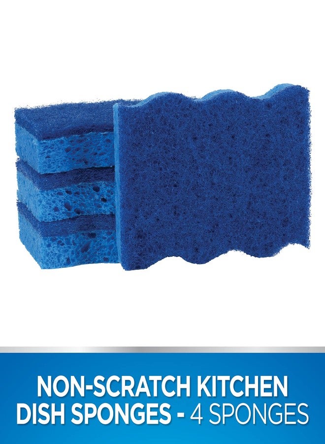 دون إسفنجات غسيل الأطباق من داون، غير قابلة للخدش، لون أزرق (عبوة من 4 قطع) - Image 2